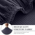 thumbnail image 6 of Couch Cushion Covers for Sectional Sofa L Shape Washable Separate Seat Chaise Couch Cover Stretch Sofa Slipcovers with 2 Pcs Pillowcases(3 Seater + 1 Chaise, Dark Grey), 6 of 12