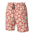 thumbnail image 5 of Naloa Beige Flowers Men's Beach Shorts, Surfing shorts, Swim trunks, Quick Dry Swim Trunks for Surfing Beach Fun - Medium, 5 of 9