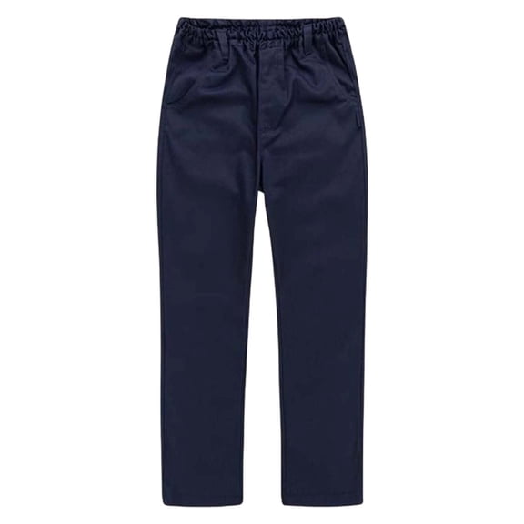 Kids Uniforms for Boys Pull On Chino Pants with Pockets Straight Pants Navy Blue Uniform Pants Boys Back To School Outfits Kids Preppy Clothes