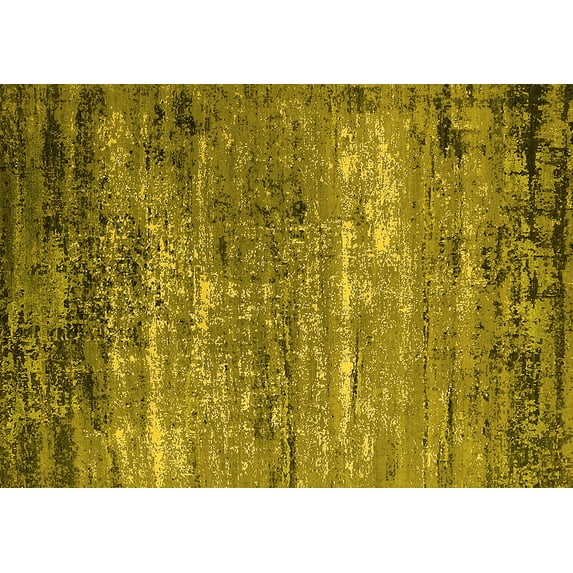 Ahgly Company Indoor Rectangle Oriental Yellow Industrial Area Rugs, 5' x 7'