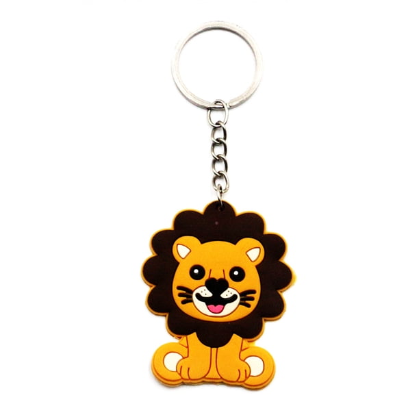 Lindo llavero de PVC, moda, creativo, dibujos animados, animal, colgante, llavero de metal, lindo llavero de animal