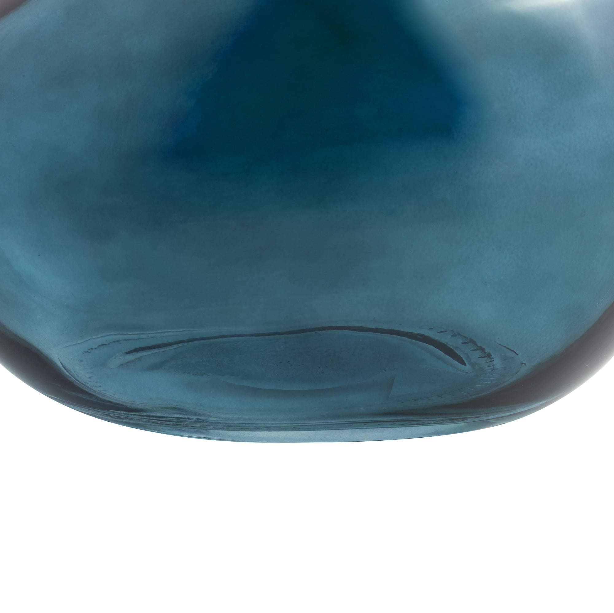 Mainstays Corsair Blue Glass Decorative Vase, 7.3 in