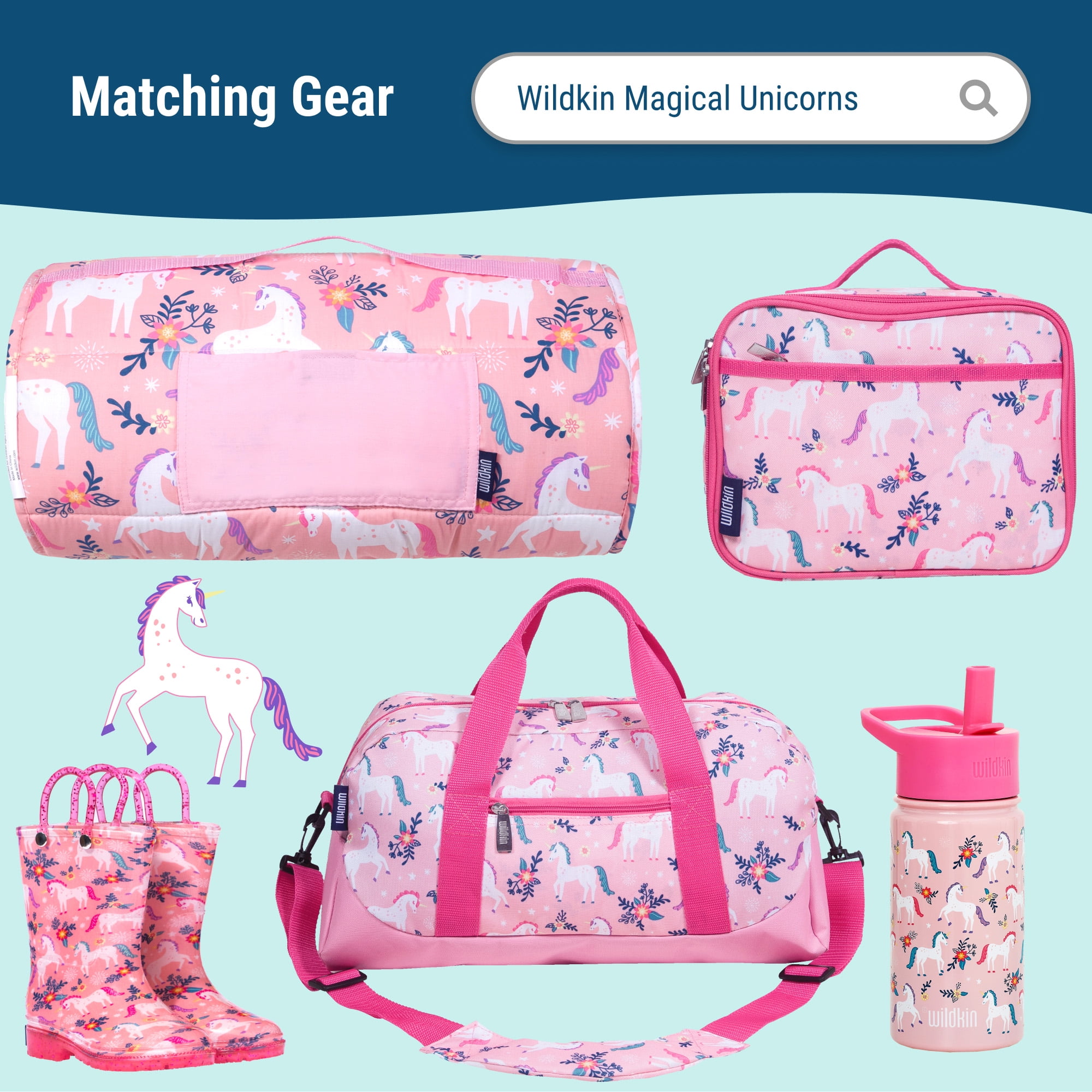 Wildkin Kids 17 Inch Backpack for Boys and Girls, Perfect for School and Travel (Magical Unicorns Pink)