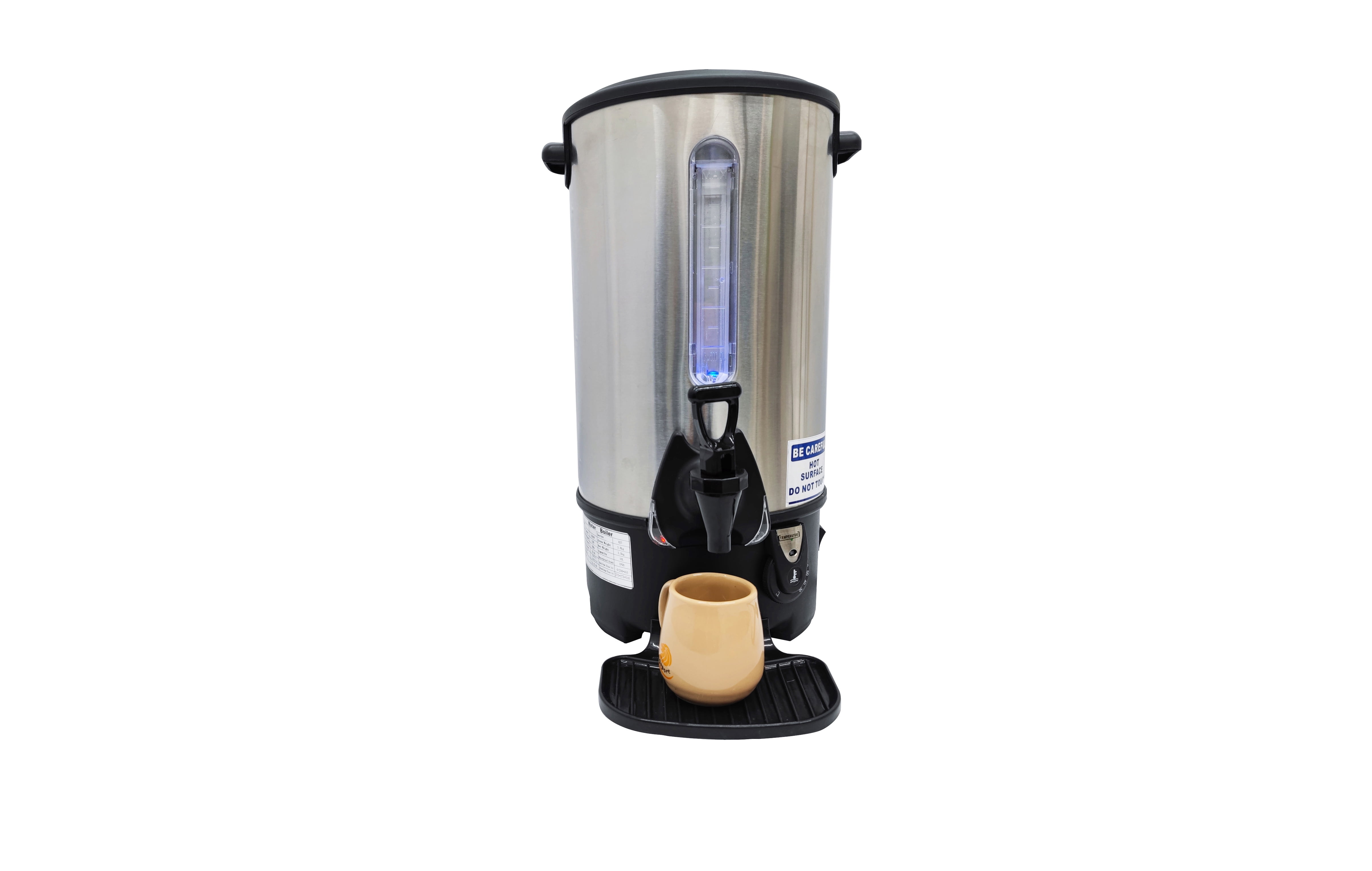 23L Hot Water Dispenser Electric Hot Water Kettle Stainless Steel with Faucet 110V 1500W