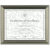 DAX Antique Colored Document Frame With Certificate, Plastic, 8.5x11, Silver