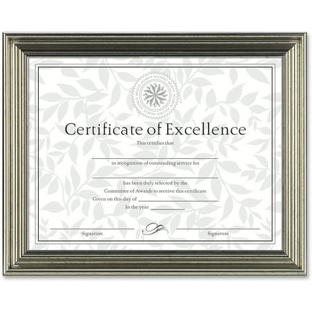 1934 Silver Certificate - DAX Antique Colored Document Frame w/Certificate, Plastic, 8 1/2 x 11, Silver