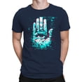thumbnail image 2 of Glitch Vision: Digital Eye Art Navy Men's T-shirt, 2 of 3
