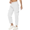 thumbnail image 2 of BODOAO Cargo Pants for Women High Waisted Casual Pants Work Pants Baggy Wide Leg Y2K Streetwear with Pockets Fashionable and Workout Pants with Pants with Zipper Suitable for Jogging and White Xxl, 2 of 9