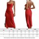 thumbnail image 3 of Vestido Con Tirantes Cruzados Vestidos largos de cóctel para mujer Ropa de club sin mangas de corte bajo (Rojo M) Cgtredaw Para estrenar, 3 of 6