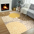 thumbnail image 2 of TWINNIS Area Rugs Floral Boho Rug Floor Carpet for Living Room Bedroom,6'x9',Khaki, 2 of 7