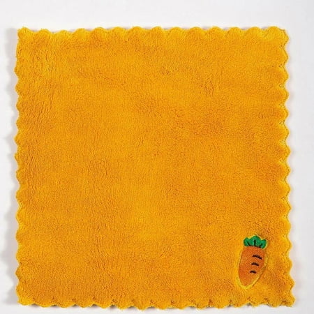 

Christmas Up to 65% off Clearance! Uhuya Cleaning Cloth Kitchen Coral Velvet Rag Thickened Cleaning Cloth Double-layer Dish Towel Absorbent Hand Towel Yellow