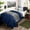 Dark Blue/White/Light Gray, variant on Bare Home 11 Piece Dorm Ready Bedding Set - Ultra-Soft 1800 Premium - Twin, Dark Blue/White/Light Gray