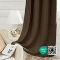 thumbnail image 4 of Deconovo Brown Blacout Rod Pocket Thermal Insulated Curtains Light Blocking Curtians for Living Room, 42W x 95L inch, 4 of 9