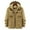 Khaki, variant on Pisexur Men's Outdoor Jackets Winter Military Thicken Cotton Jacket Fleece Lined Coat Casual Stand Collar Windbreaker With Hood