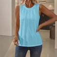 thumbnail image 5 of LWavelet Women's Square Neck Pleated Sleeveless Blouse – Flowy Casual Summer Top Green M, 5 of 6