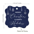 thumbnail image 7 of Inkdotpot Pack Of 50 Real Silver Foil Bracket Shape Paper Tags Merry Christmas & Happy Text Favor Hang Tags, 7 of 7