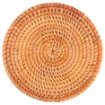 thumbnail image 1 of Manteles individuales de ratán con aislamiento térmico para mesa de comedor, tazas de bebida aisladas, almohadillas tejidas, decoración estética para habitación de mujer, interior de madera, 1 of 6