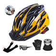 thumbnail image 2 of Casco Ciclismo De Bicicleta Con Guantes,  Gafas, Máscara,  Manga Talla G Lab.G Amarillo, 2 of 5