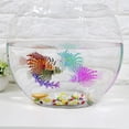 thumbnail image 4 of Pez león artificial brillante, pez falso luminoso, adorno para pecera de acuario, pez de simulación de brillo flotante para decoración de pecera (púrpura), 4 of 4
