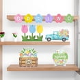 thumbnail image 6 of Dalrosia 12PCS Hello Spring Tiered Tray Decor Color Flower Wooden Centerpiece Signs Spring Wooden Sign Fresh Flower Truck Trays for Home Farmhouse Rustic Spring Decorations, 6 of 7