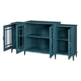 thumbnail image 6 of Aukfa TV Stand for TVs up to 62" - Storage Buffet Cabinet with Glass Door and Adjustable Shelves - Teal Blue, 6 of 8