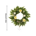 thumbnail image 3 of 3D 22 Inch Led Lighted Artificial Daisy Wreath B - Led Lights, Greenery Fern Leaves, 3D Design, Home Decor Door Hanging - Spring Summer Home Decor, Living Room Bedroom Entrance, 3 of 7