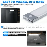 8 Rechargeable Under Cabinet Lights, Motion Sensor Wireless Energy Efficient LED Light for Kitchen,Closet Step(2 Count)