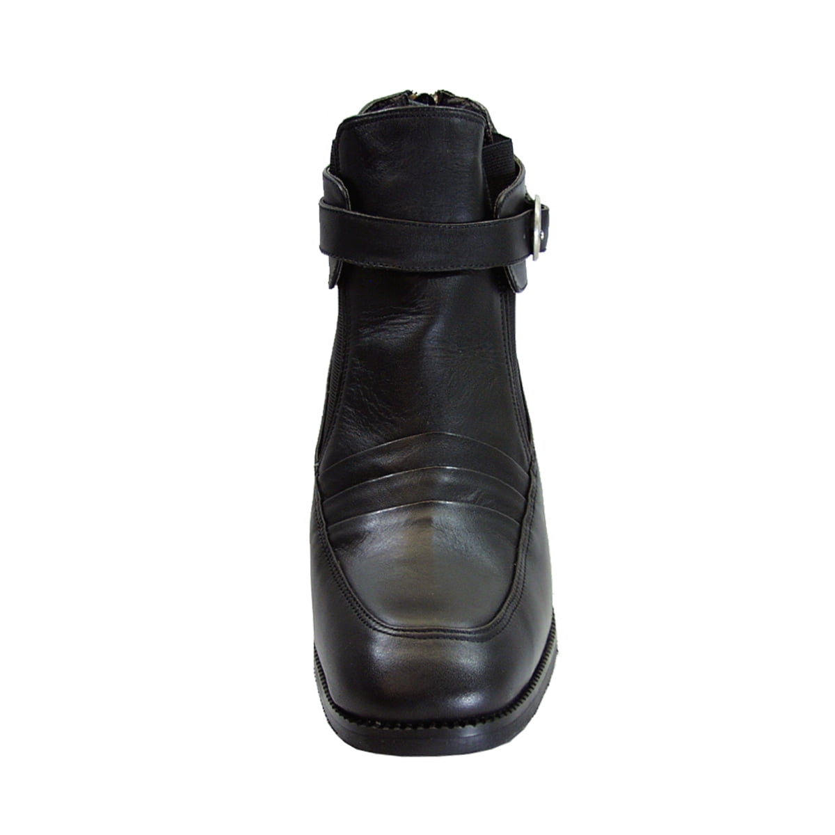 PEERAGE Orla Women's Wide Width Leather Dress Ankle Boots BLACK 6