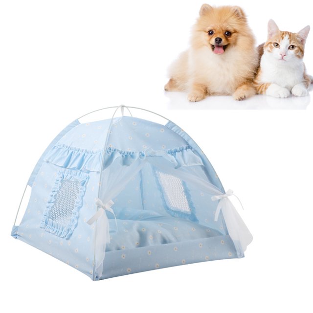 <p>Cat Tent Den, Pet Tent Reliable Support Comfortable Waterproof Semi Enclosed Gauze Curtain For All Seasons For Cat</p>