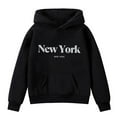 thumbnail image 4 of Byoo Toddler Girl's Hoodie Letter Print Casual Pullover Hooded Sweatshirt Activewear Hoody, 4 of 4