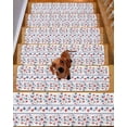 thumbnail image 2 of Independence Day Stair Treads Non Slip for Steps Red Blue Love Stars Flags Green Leaf 10 Pcs Reusable Adhesive Stair Runner Mats for Dogs Elders Carpet Treads Rugs for Staircase 8x30 In, 2 of 7