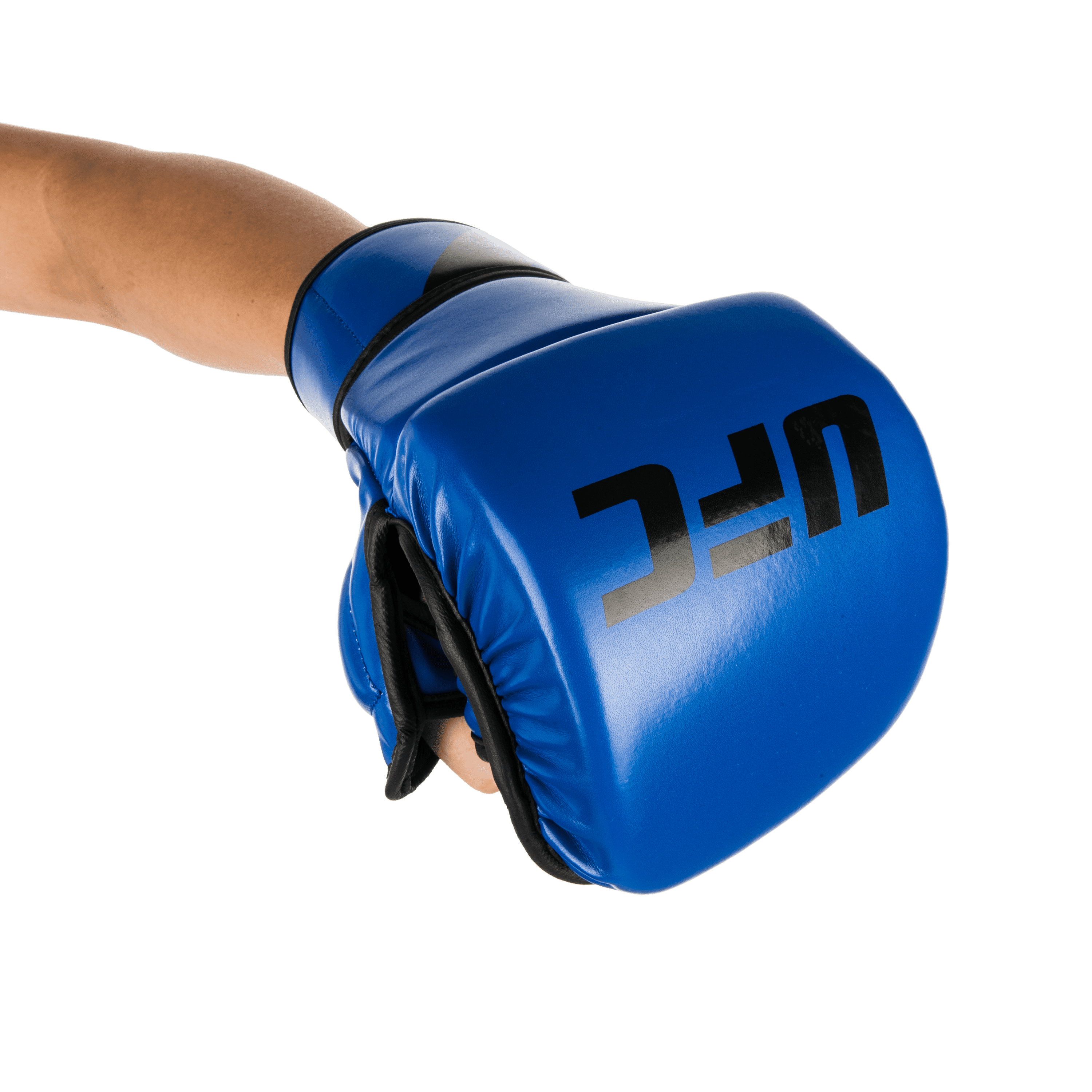 UFC MMA Sparring Gloves - L/XL, Blue - All-In-One Training Essential - Boxing Protection with MMA Versatility