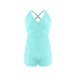 thumbnail image 5 of Conjunto de Bikini de Cintura Alta para las Mujeres de Corte Alto Correa sin Espalda Color Bloque Fuera Del Hombro Traje de Baño, 5 of 7