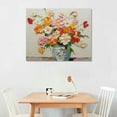 thumbnail image 2 of COMIO Art,20x16in Modern Abstract Hand Painted Colorful Flower Oil Paintings Acrylic Canvas Paint Knife Painting Hanging Painting Living Room Bedroom Wall Art Home Decoration, 2 of 4