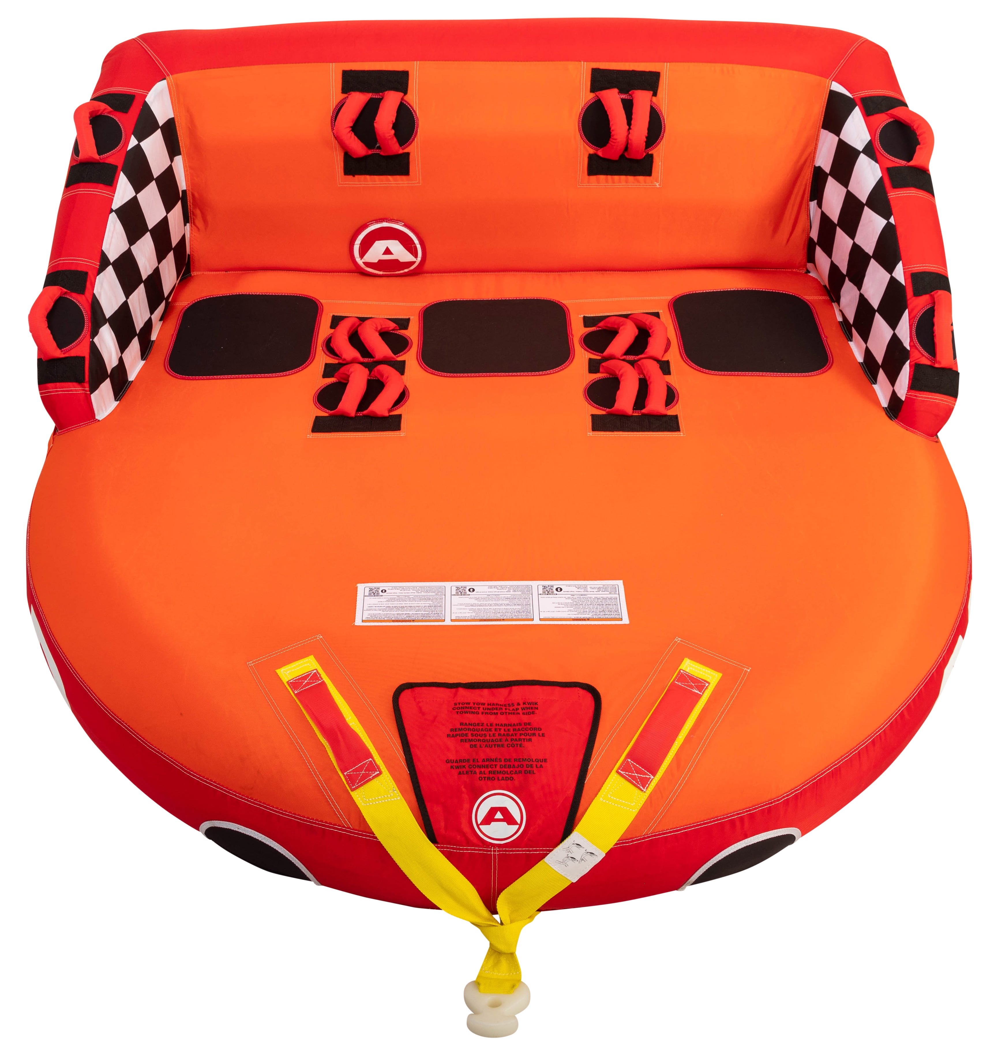 Airhead Super Mable 1-3 Rider Chariot Towable Tube for Boating, Dual Tow Points
