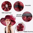 thumbnail image 6 of Women Church Hats Organza Tea Hats,Fascinator Bridal Tea Party Wedding Hat, 6 of 6