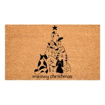 Christmas Cat Tree Doormat, 24" x 36"