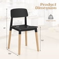 thumbnail image 3 of Giantex Set of 4 Modern Dining Side Chairs, Armless Kitchen Chairs w/Spacious Seating, Black, 3 of 7