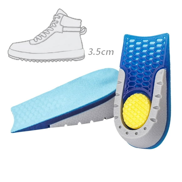 Plantillas con cojín más alto perfecl para zapatos panal invisible discrepancias en la longitud de las piernas inserciones suaves y cómodas para el talón 125x35 cm