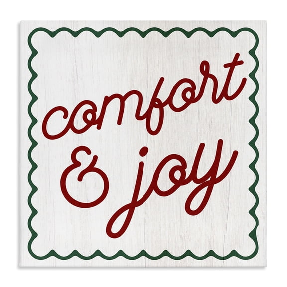 Stupell Industries Cottage Comfort & Joy Phrase Canvas Art, 24 x 24, by Lil' Rue