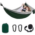thumbnail image 3 of Hammock Travel Hammock Camping Hammock Single Hammock Durable Nylon Hammock Portable Outdoor Hammock (color : Green Gray), 3 of 5