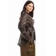 thumbnail image 3 of June & Vie Women's Plus Size High-Low Belted Leather Jacket, 3 of 6