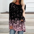 thumbnail image 2 of gakvbuo Plus Size Pullover Shirt for Womens Fall Long Sleeve Crew Neck T-Shirt Sleepwear Tunic Tops Loose Fit Flowy Printed Blouse Tops, 2 of 5