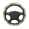 thumbnail image 3 of Kll Car Steering Wheel Cover, Universal 15 Inch, Soft Elastic And Comfortable,Car Accessories Decorations-Watercolor Green Tropical, 3 of 7