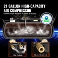 thumbnail image 3 of KFFKFF 7HP Gas Powered Air Compressor, 21 Gallon Horizontal Air Compressor Tank, 9CFM@115PSI Gas Driven Piston Pump Air Compressed System, 3 of 9