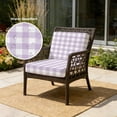 thumbnail image 2 of Outdoor Patio Cushion Covers 4 Pack Lavender Buffalo Check Plaid Patio Chair Cushion Covers with Ties and Zipper Farmhouse Style Waterproof Outdoor Seat Cushion Covers for Patio Furniture 22"x22", 2 of 9