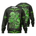 thumbnail image 6 of Broave Mens Knit Crewneck Long Sleeve Shirt Halloween Graphic Pullover Casual ,Gothic Skeleton Crew Neck Sweatshirt for Daily Wear & Halloween Party Outfit, 6 of 6