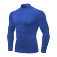 thumbnail image 3 of Under $10 Men's Long Sleeve Compression Shirts, Mock Neck Athletic Workout T Shirt, Rash Guard Base Layer Undershirt Tops, 3 of 4