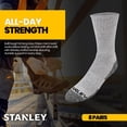 thumbnail image 3 of Calcetines de trabajo STANLEY para hombre, 8 pares, gruesos y acolchados, largos, 3 of 7