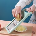 thumbnail image 2 of Handheld Professional Kitchen Grater for Vegetables and Cheese, Citrus Lemon Zester with Vegetable Peeler (Green), 2 of 7